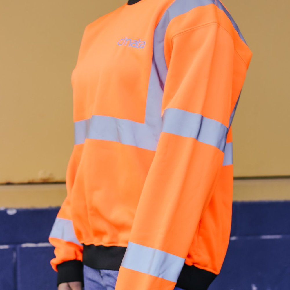 D'nata Hi-Vis Reflective Tape Safety Crewneck